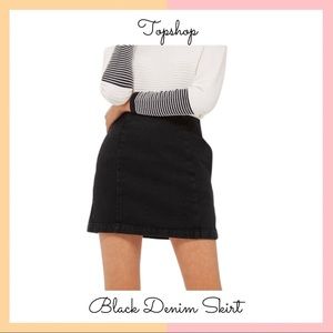 TopShop Black A-Line Mini Skirt